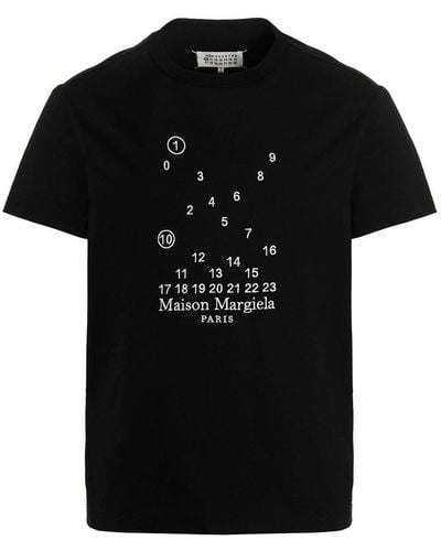 Maison Margiela Logo Embroidery T-shirt - Black