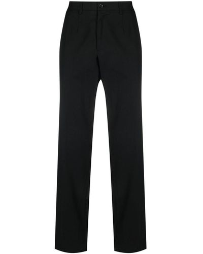 Dolce & Gabbana Cotton Pants With Logo On The Back - Black