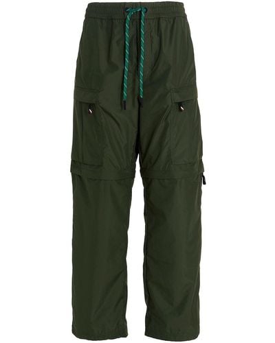 Moncler Nylon Cargo Pants With Drawstring - Green