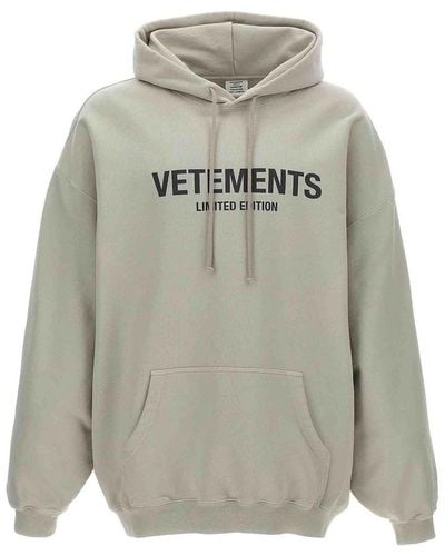 Vetements Limited Edition Logo Hoodie - Grey
