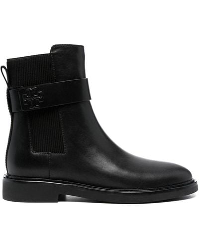 Tory Burch Double T 30mm Ankle Boots - Black