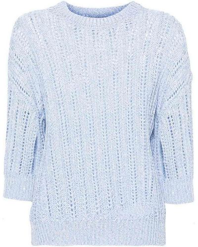 Peserico Fishnet Sweater - Blue