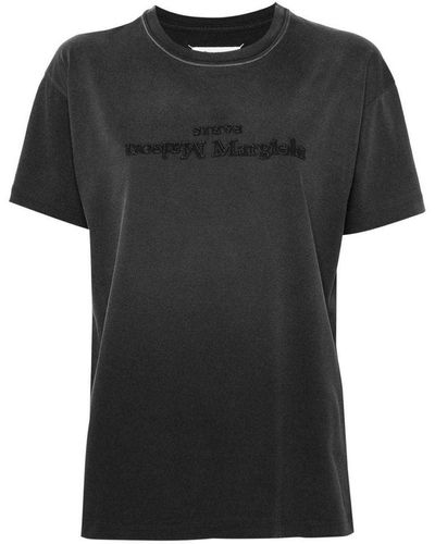 Maison Margiela Logo Cotton T-shirt - Black
