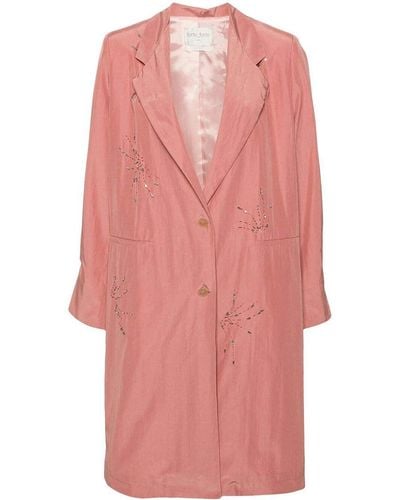 Forte Forte Embroidered Coat - Pink
