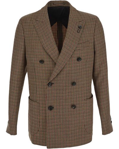 Lardini Beige Jacket With Long Sleeves - Brown