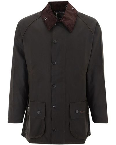Barbour Beaufort Waxed Cotton Jacket - Black