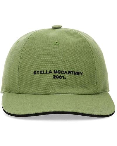 Stella McCartney Baseball Hat With Logo Embroidery - Green