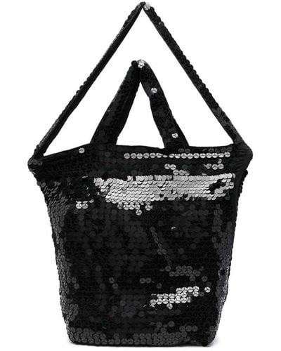 P.A.R.O.S.H. Sequined Satchel - Black