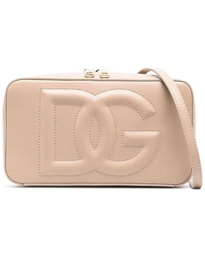 Dolce & Gabbana Dg Logo Leather Camera Bag - Natural