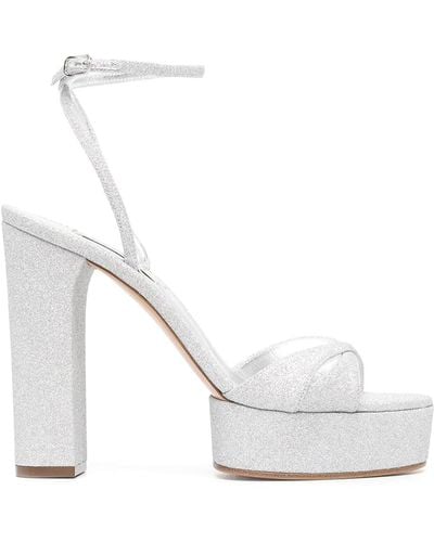 Casadei Betty Heel Sandals - White