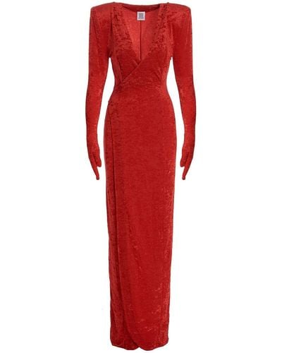 Vetements Crocy Long Dress - Red