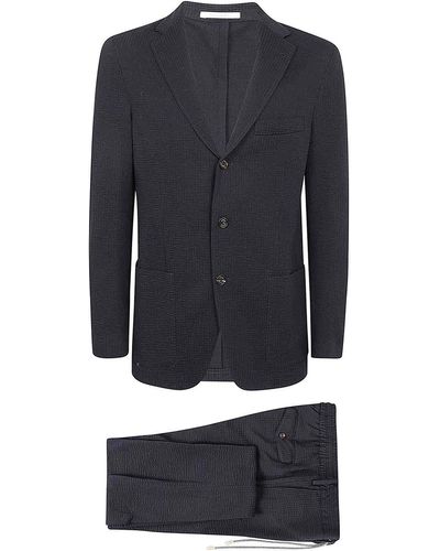 Eleventy Single Breasted Suit - Blue
