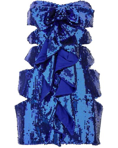 Alexandre Vauthier Couture Edit Short Dress - Blue
