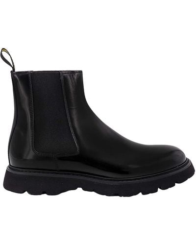 Doucal's Patent Leather Boots - Black