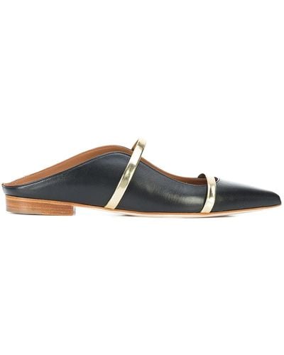 Malone Souliers Maureen Leather Slippers - Black