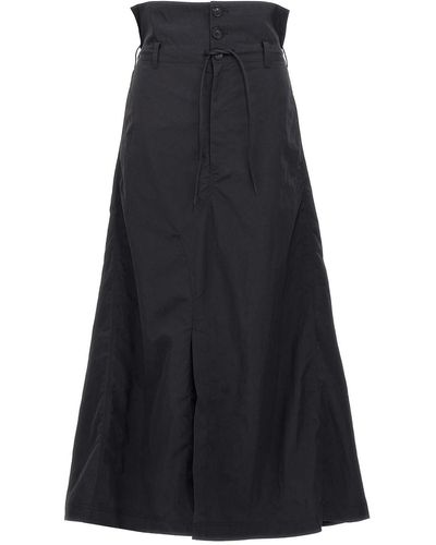 Y-3 Crk Nyl Long Skirt - Blue