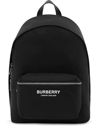 Burberry Nylon Logo Backpack - Black