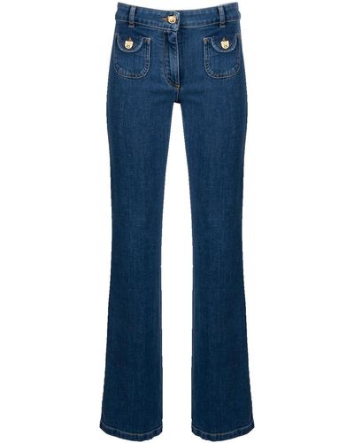 Moschino Bear Button 70s Jeans - Blue