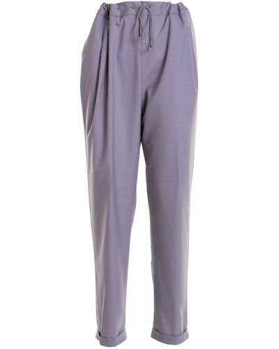 Fabiana Filippi Wool Tailored Trousers - Purple