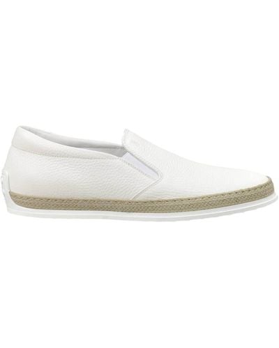 Tod's Leather Slippers - White