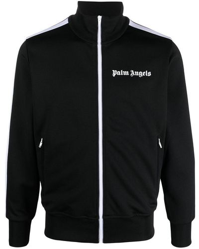 Palm Angels Zipped Sweatshirt - Black