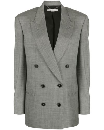 Stella McCartney Oversized Double-breasted Wool Jacket - Grey