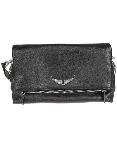 Zadig & Voltaire Logo Leather Bag - Grey