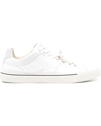 Maison Margiela Low-top Lace-up Sneakers With Eyelet - White