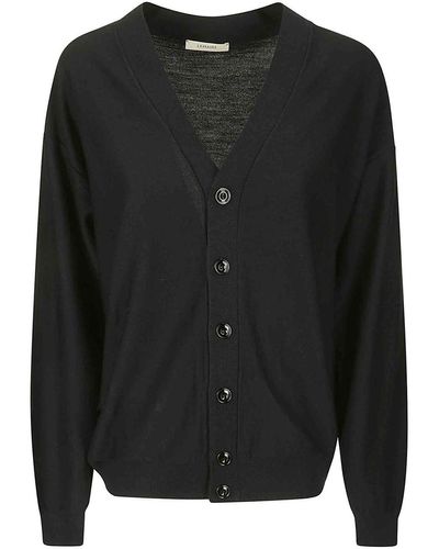 Lemaire Relaxed Woven Cardigan - Black