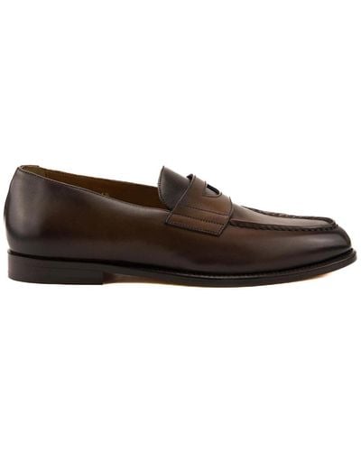 Doucal's Penny Mario 50 Leather Moccasin - Brown