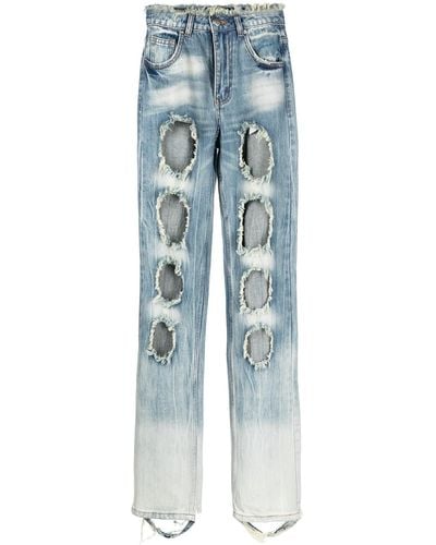 Rui Cut-out Detail Denim Jeans - Blue