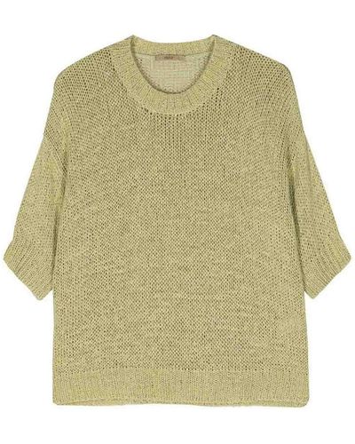 Nuur Short Sleeves Round Neck Pullover - Green