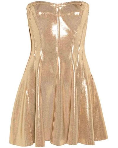 Norma Kamali Grace Mini Dress - Natural