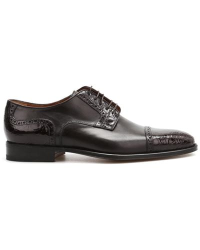 Corneliani Leather Derby Shoes - Brown