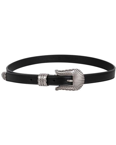 KATE CATE Thin Kim Leather Belt - White