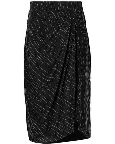 IRO Zima Wrap Midi Skirt - Black