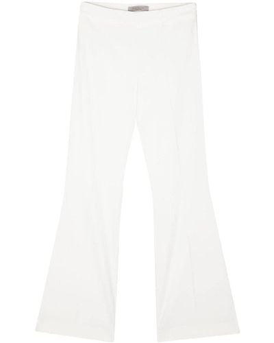 D. EXTERIOR Flared Design Trousers - White
