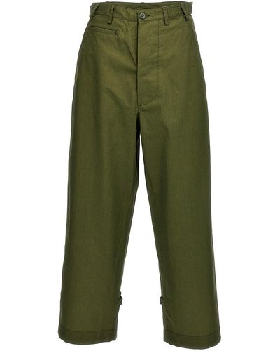 KENZO Oversized Straight Pants - Green