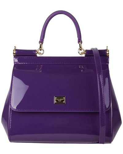 Dolce & Gabbana Medium Sicily Handbag - Purple