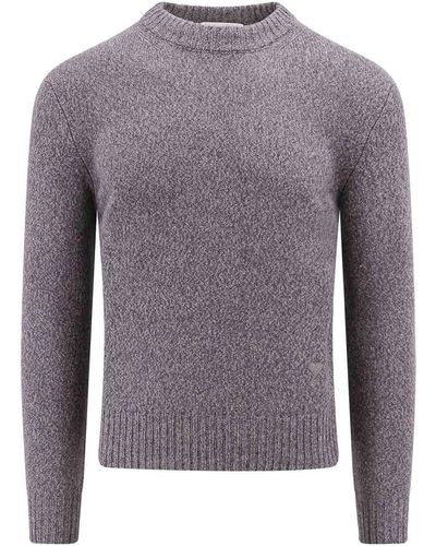 Ami Paris Recycled And Recyclable Material Jumper - Grey