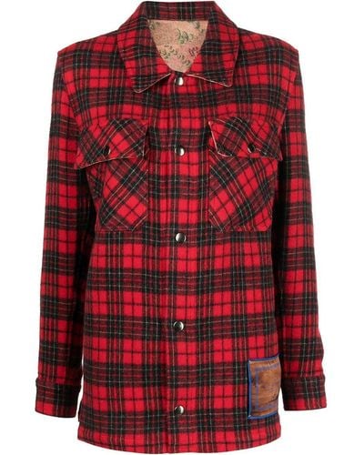 Pierre Louis Mascia Checked Wool Shirt - Red
