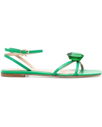 Gianvito Rossi Jaipur Leather Sandals - Green