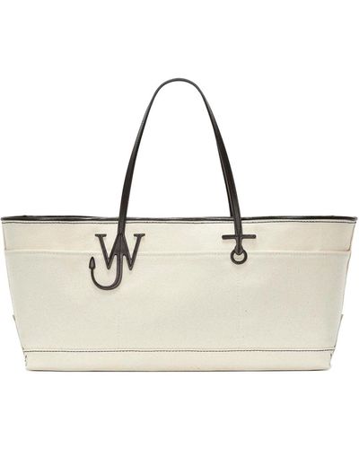 JW Anderson Stretch Anchor Canvas Tote Bag - Natural