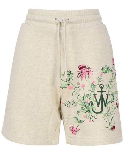 JW Anderson Shorts With Embroidery - White