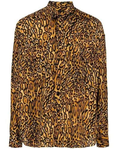 Moschino Leopard-print Shirt - Brown