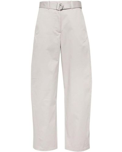 MSGM Trousers With Belt - White