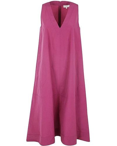 Antonelli Melania Sleeveless V Neck Dress - Purple