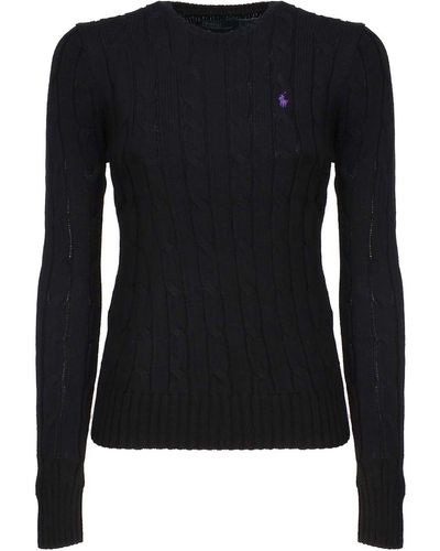 Polo Ralph Lauren Top With Embroidery - Black