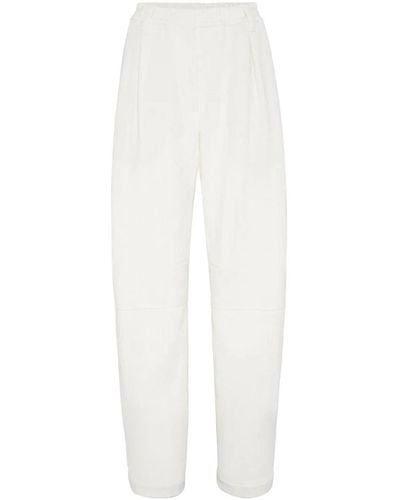Brunello Cucinelli Linen And Cotton Trousers - White