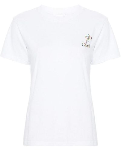 Chloé Embroidered T-shirt - White